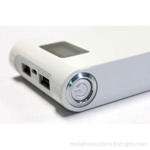 Office White 18000mah 18650 Dual USB Power Bank For Mobiles